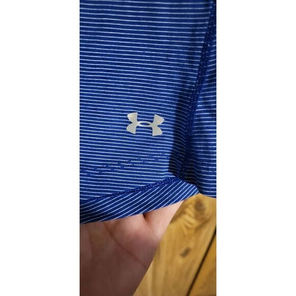 Under Armour heat gear royal blue/white striped long-sleeved tee - Picture 6 of 7